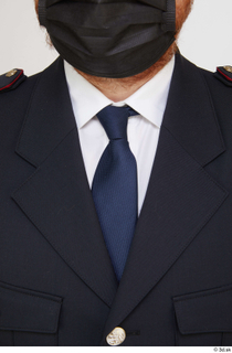 A Pose Michael Summers Police ceremonial uniform details upper body…